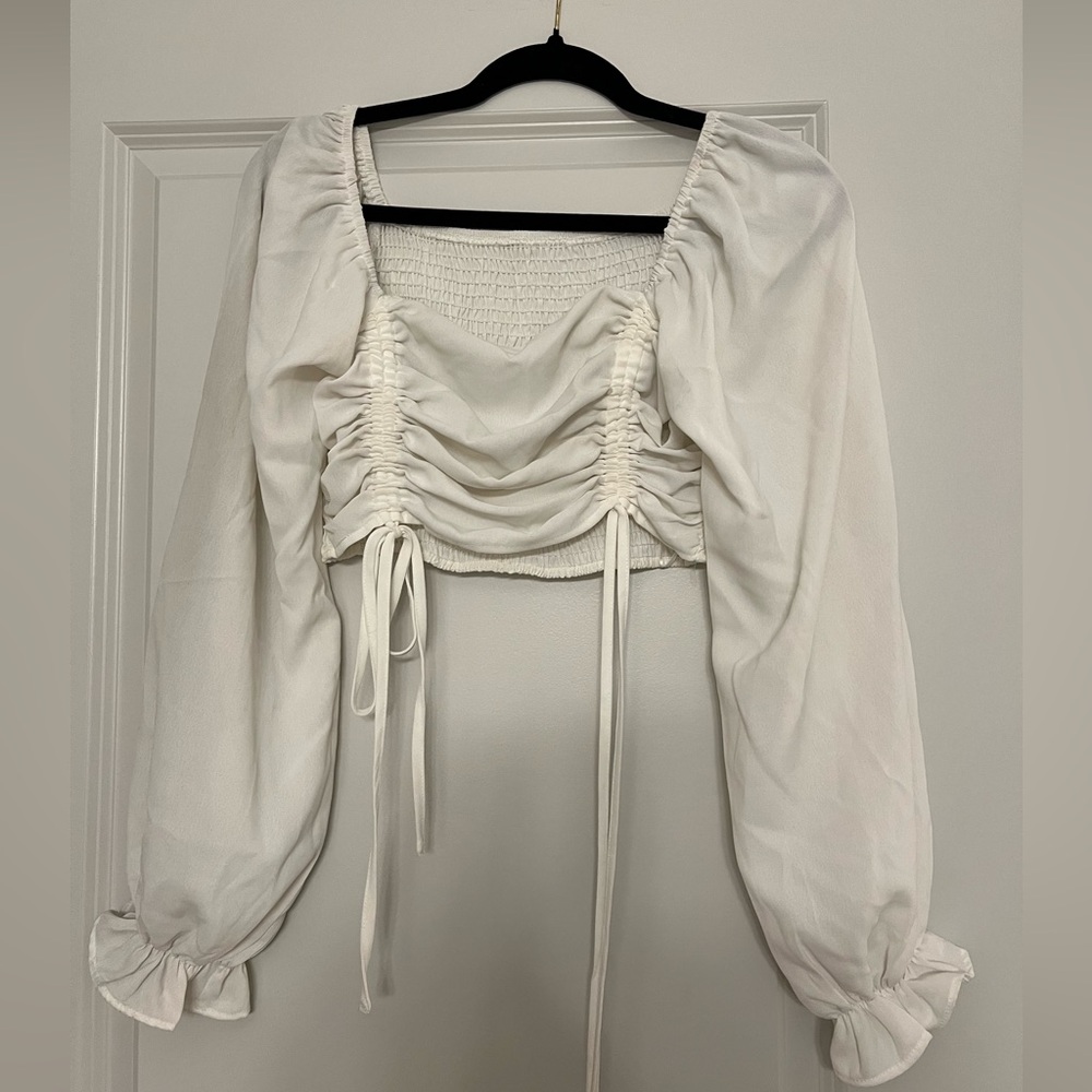 Long sleeve adjustable top